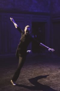 gillian jumping with arms out like an airplane