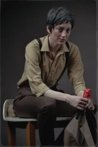 Gillian as Jean Claude, an older man from the early 1900s