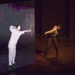 jean-claude in live and pierrot on screen performing together