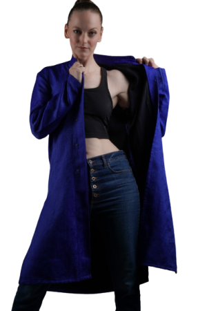Gillian wearing a blue jacket and looking directly at the camera
